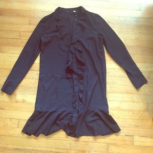 EUC Tory Burch Ruffle Shirt Dress Size 6